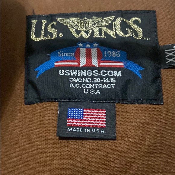 US Wings Brown Leather Jacket - Picture 13 of 16